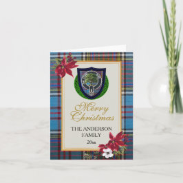 Anderson Scottish Clan Tartan & Crest Kort