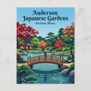 Andersons japanska trädgårdar USA Vykort
