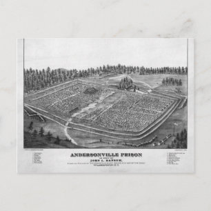 Andersonville-fängelset av John L Ransom Vykort