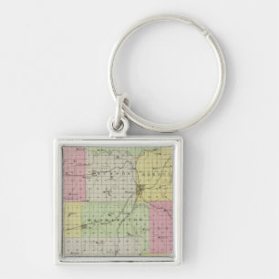 Andersson County, Kansas Fyrkantig Silverfärgad Nyckelring