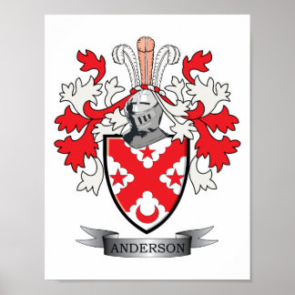 Andersson Family Crest Jackar om Arm Poster
