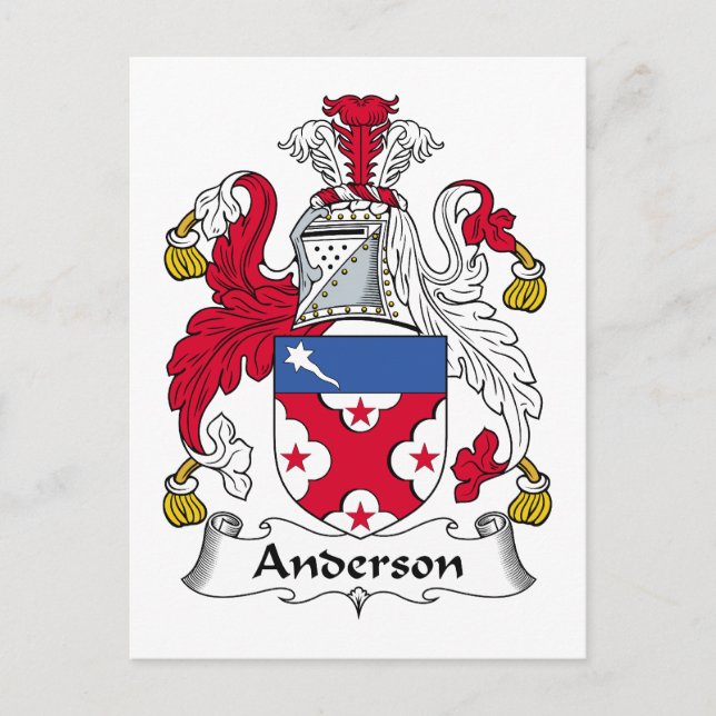 Andersson Family Crest Vykort (Framsida)