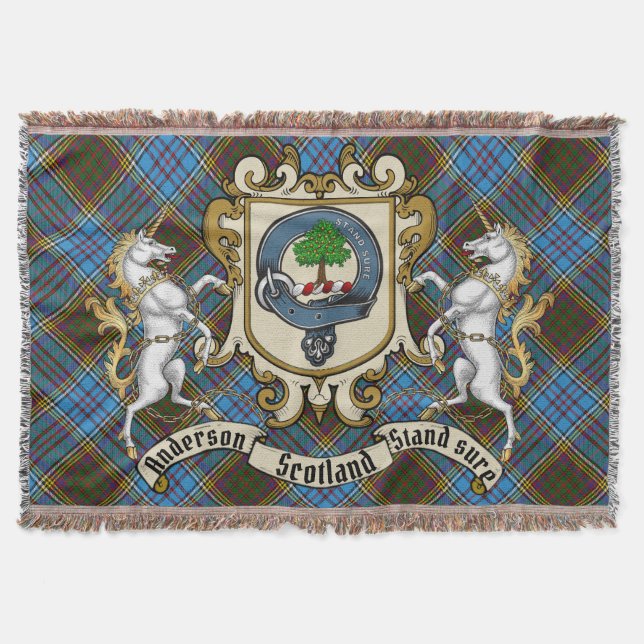 Andersson Klan Badge & Tartan Filt (Framsidan)