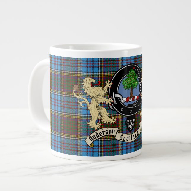 Andersson Klan Badge & Tartan Jumbo Mugg (Framsida vänster)