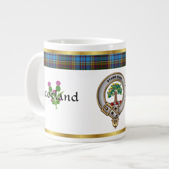 Andersson Klan Badge Tartan & Motto Jumbo Mugg (Framsida vänster)