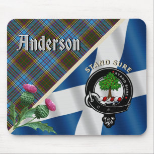 Andersson Klan Badge & Tartan Mouse Pad Musmatta