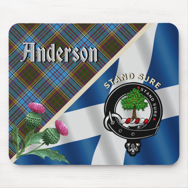 Andersson Klan Badge & Tartan Mouse Pad Musmatta (Framsidan)