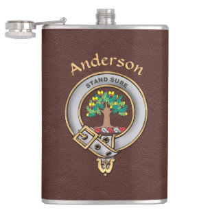 Andersson Klan Badge w/Brown Faux Leather Fickplunta