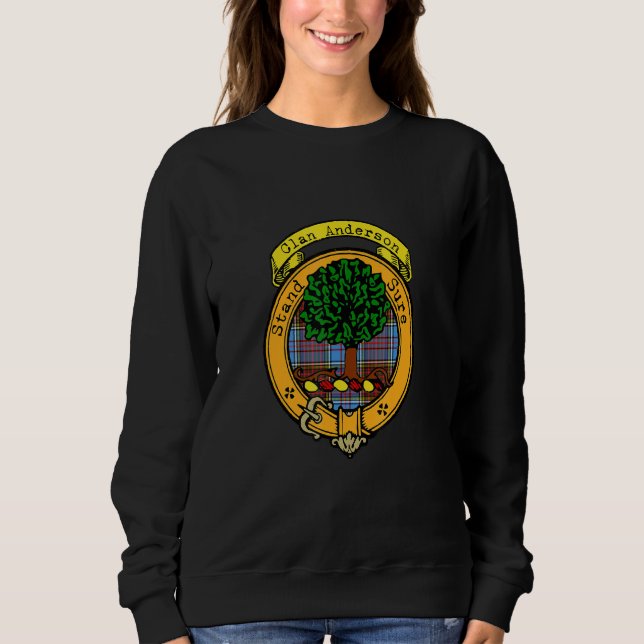 Andersson Klan Scottish Tartan och Vapensköld T Shirt (Framsida)
