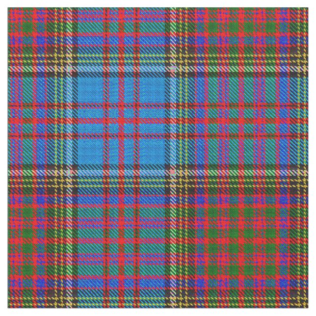 Andersson Klan Tartan Modern Mörk Fabric Tyg (Närbild)