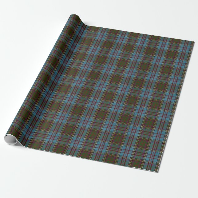 Andersson Klan Tartan Play Mönster Scottish Presentpapper (Utrullad)