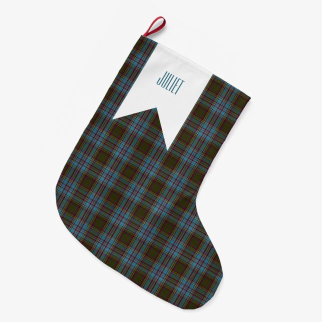Andersson Klan Tartan Play Mönster Scottish Stor Julstrumpa (Framsidan (Hängande))