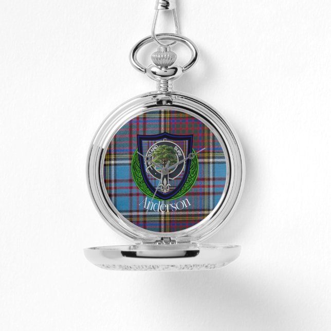 Andersson Scottish Klan Tartan och Vapensköld Armbandsur (Framsida)