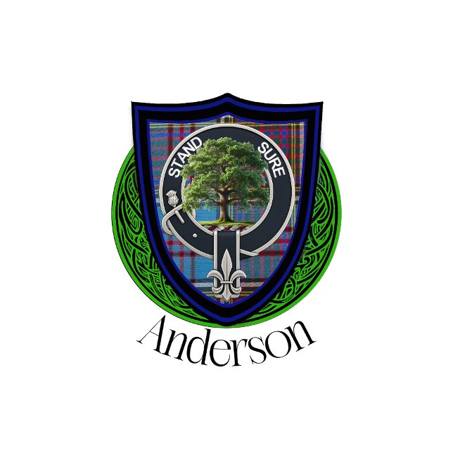 Andersson Scottish Klan Tartan och Vapensköld Fickplunta (Skapare uppladdad)