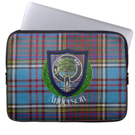 Andersson Scottish Klan Tartan och Vapensköld Laptop Fodral