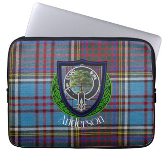 Andersson Scottish Klan Tartan och Vapensköld Laptop Fodral
