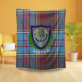 Andersson Scottish Klan Tartan & Vapensköld Fleecefilt