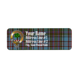 Andersson Tartan & Badge Returadress Etikett