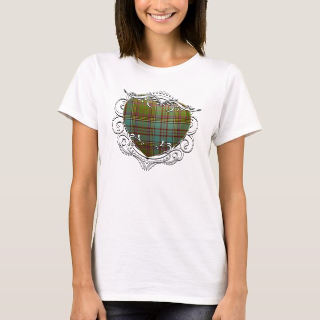 Andersson Tartan Heart Tee Shirt (Framsida)