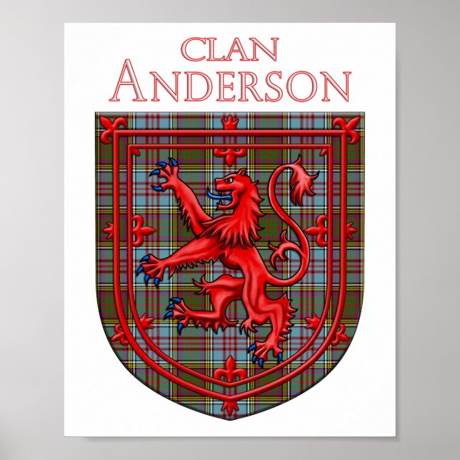 Andersson Tartan Scottish Play Lejon Rampant Poster (Framsidan)
