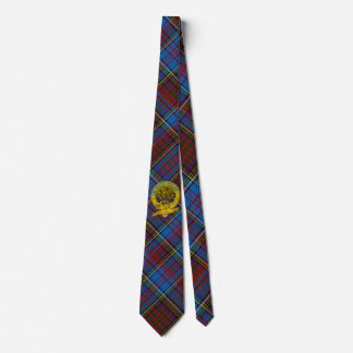 Andersson Tartan Tie med Klan Motto och Emblem Slips