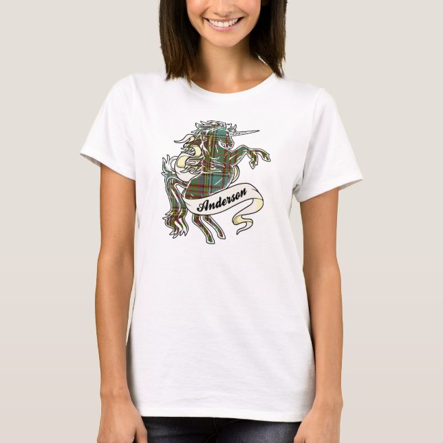 AnderssonTartanUnicorn Tee Shirt (Framsida)