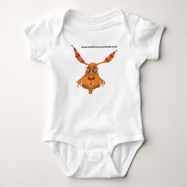Anderswozuhause-Babystrampler Tee Shirt (Framsida)