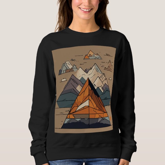 Andes Mons Geometric Nature - Black Women's Shirt T (Framsida)
