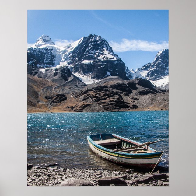 Andes Mountain Climate Ice Peak - Bolivia Trek Poster (Framsidan)