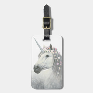 AndeUnicorn med blommor i Mane Bagagebricka