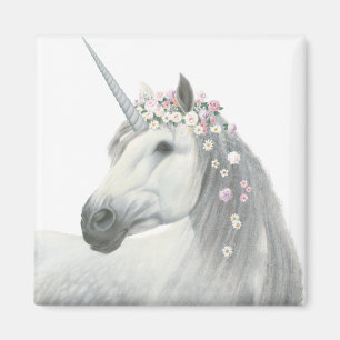 AndeUnicorn med blommor i Mane Magnet