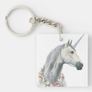 AndeUnicorn med blommor runt om nacke