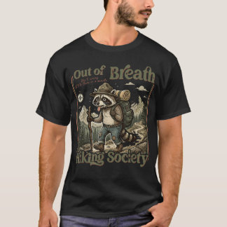 Andfådd vandringsällskap tvättbjörn vandrare t shirt