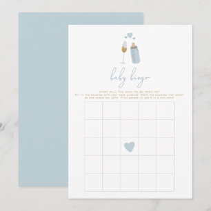 ANDI Blue Poppin' Flaskor Baby Shower Bingo Game Inbjudningar