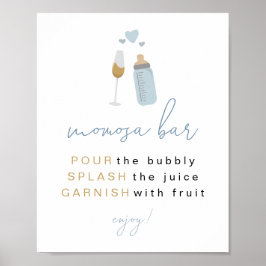 ANDI Blue Poppin' Flaskor Momosa Pub Sign Poster