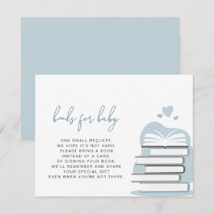 ANDI Dusty Blue Bokar för Baby Card Inbjudningar