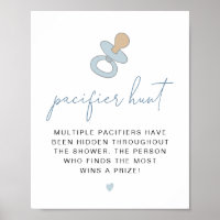 ANDI Dusty Blue Nappar Hunt Baby Shower Game