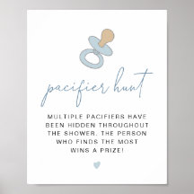 ANDI Dusty Blue Nappar Hunt Baby Shower Game