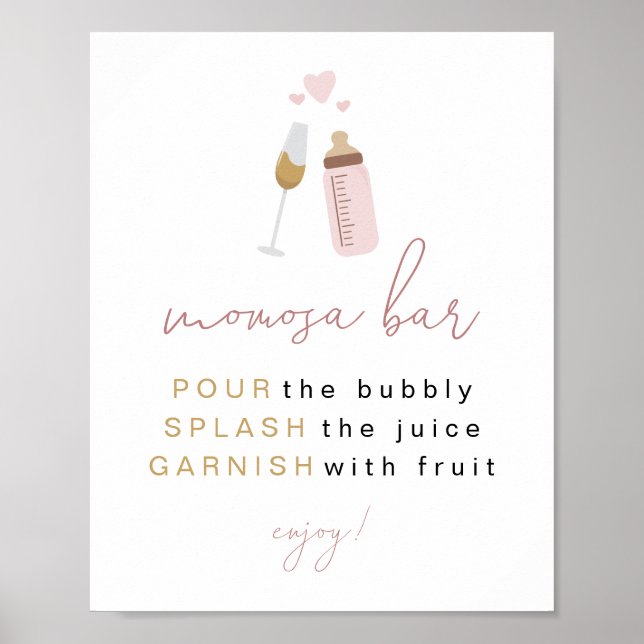 ANDI Dusty Ro Poppin' Flaskor Momosa Pub Sign Poster (Framsidan)