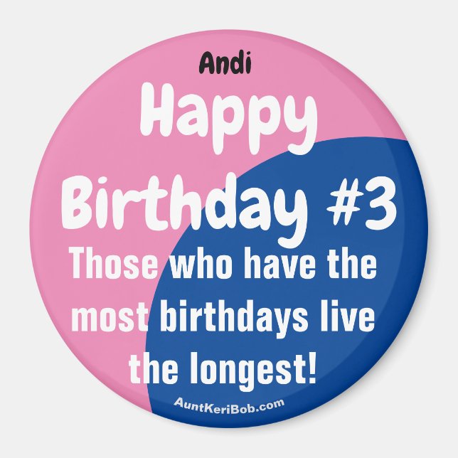 Andi Grattis på födelsedagen #3 Girl Magnet (Framsidan)