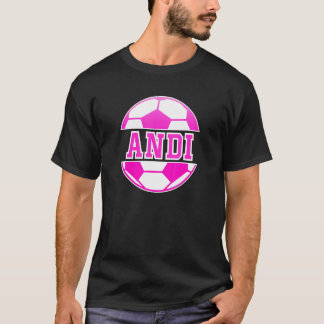 Andi Namn Girls Soccer Play Football Sportfantast T Shirt