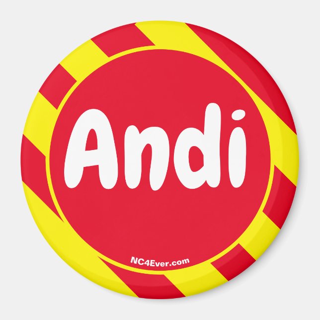 Andi Red/Gult Magnet (Framsidan)