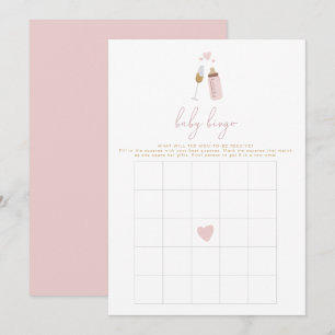 ANDI Rosa Poppin' Flaskor Baby Shower Bingo Game Inbjudningar