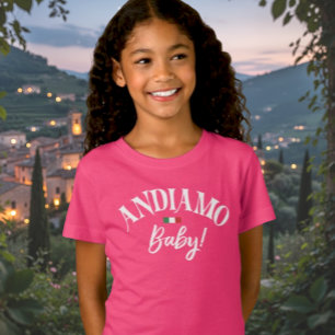 Andiamo Baby! Barn Italienska Resa Matchande T Shirt