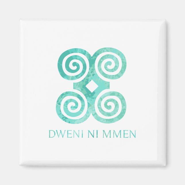 Andika Symbol för ödmjukhet Dweni Ni Mmen Gift Ide Magnet (Framsidan)