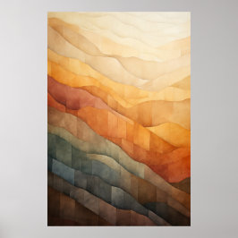 Andinska bergen: Geometrisk konst av Abstrakt Poster