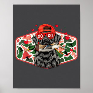 Andjakt Svart Lab Camo Alla Hjärtans Dag Xoxo J Poster