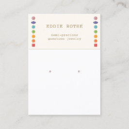 Andlig 7 Chakra Earring Jewelry Visning Visitkort