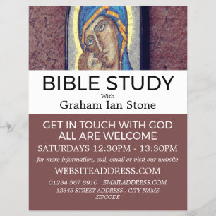 Andlig Art Decor, Christian Bible Class Advert Reklamblad