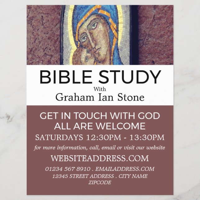 Andlig Art Decor, Christian Bible Class Advert Reklamblad (Framsidan)